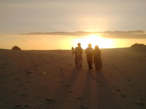 PAPE staff enjoying a sunset stroll in Cape Town