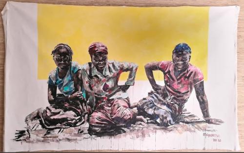 Medium: Acrylic Paint<br>Size: 144cm X 184cm<br>Price: R45,000.00