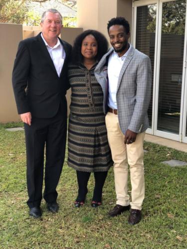 Guy Baxter, Bulelwa Ntshingwa & Zuko Kubukeli at the PAPE Bryanston office (2017)