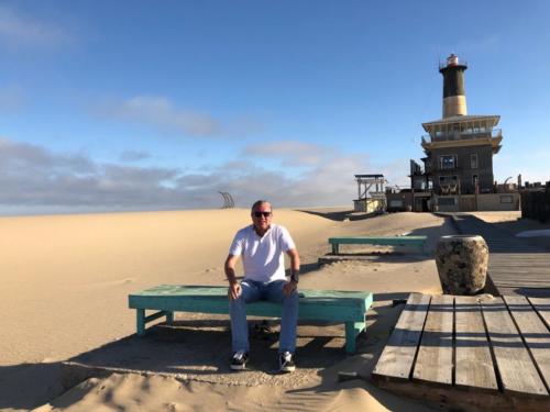 Guy Baxter (Director & Principal) at Pelican Point Lodge on Namibias skeleton coast.